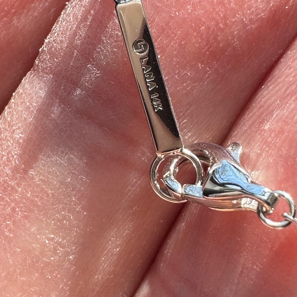 Lana 14k Gold Flawless Mini Cross Necklace - Picture 4 of 5